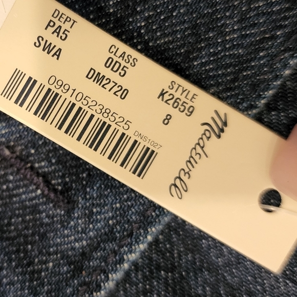 NWT Madewell Denim Raw-Hem Mini Wrap Jean Skirt Size 8 - Picture 5 of 16